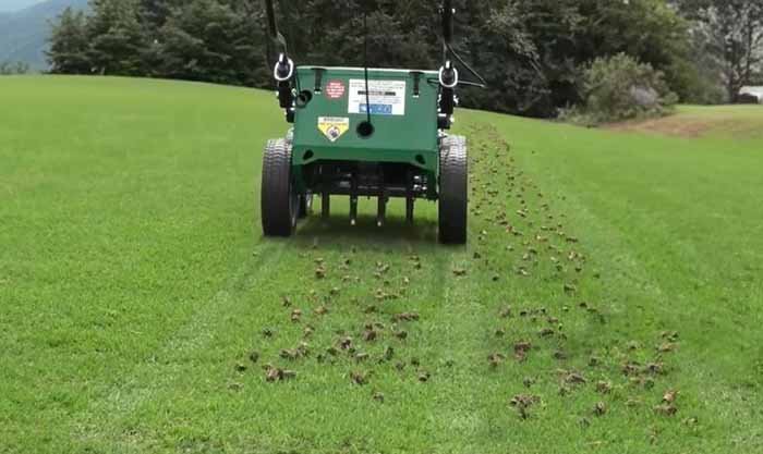 Professional core aeration service in Georgia by Absolute Green Landscaping